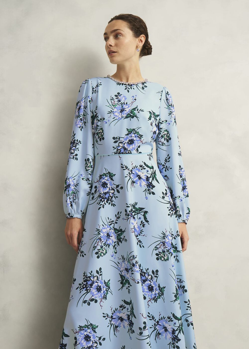 Primus-Embellished Floral Dress