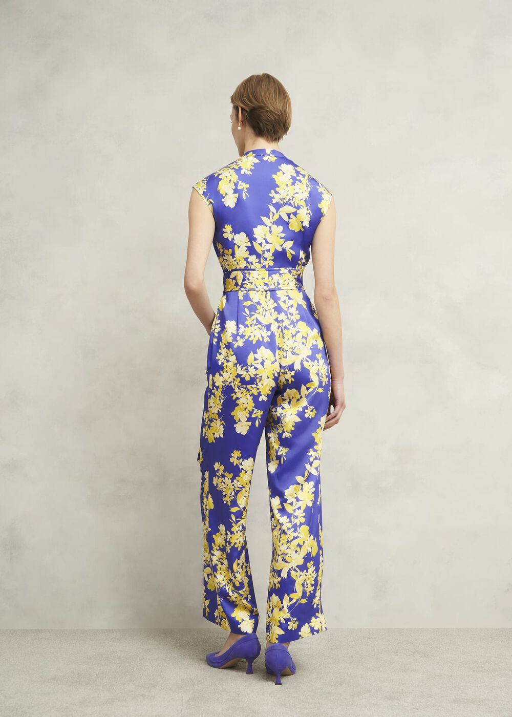 Primus-Floral V Neck Jumpsuit