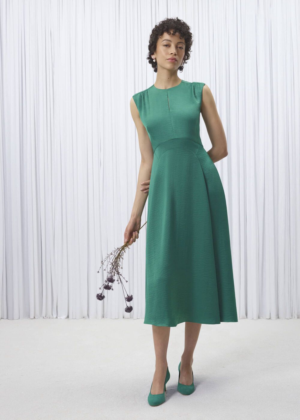 Primus-Satin Midi Dress